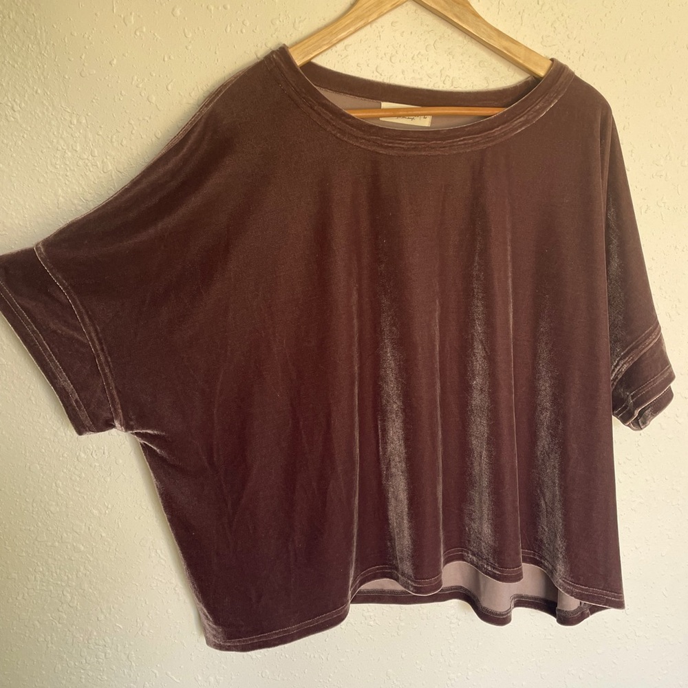 NATURAL LIFE velvet crop top